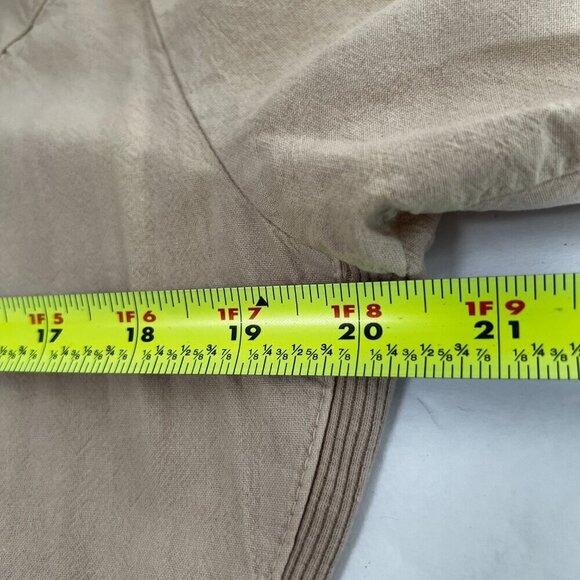 Scully Womens Beige Western Rodeo Fitted Long Sleeve Shirt Embroidered Size M - Picture 10 of 13